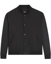 BOSS - Monogram Sleeve Bomber Jacket - Lyst