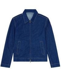 DIESEL - D-Rohe Contrast-Stitch Denim Jacket - Lyst