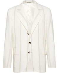 Brunello Cucinelli - Striped Single-Breasted Blazer - Lyst