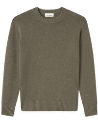 FRAME - Ribbed-Details Crewneck Sweater - Lyst