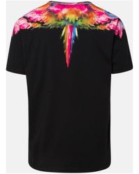 Marcelo Burlon Flame Wing Shoulder T-shirt in Black for Men | Lyst