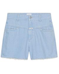 Closed - Jocy-X Frayed Denim Shorts - Lyst