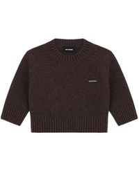 we11done - Round-Neck Wool Sweater - Lyst