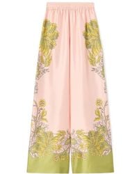 La DoubleJ - La Doublej Wide-Leg Floral Pants - Lyst