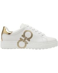 Ferragamo - Logo-Laced Casual Sneakers - Lyst