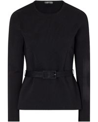 Tom Ford - Long Sleeve Fitted Crewneck Pullover - Lyst