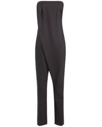 Elisabetta Franchi - Strapless Pinstripe Jumpsuit - Lyst