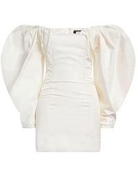 Jacquemus - Ivory Mini Dress Polyester - Lyst
