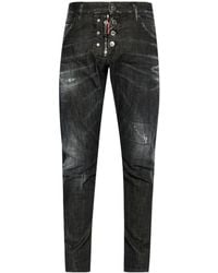 DSquared² - Low-Rise Distressed Slim-Fit Jeans - Lyst