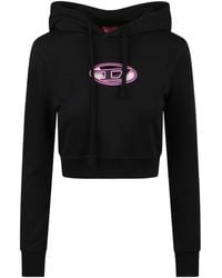 DIESEL - F-Slimmy-Hood-Od Cut-Out Oval D Logo Hoodie - Lyst