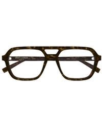 Saint Laurent - Eyewear Pilot Frame Glasses - Lyst