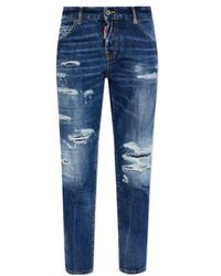 DSquared² - Distressed Teddy Jeans - Lyst