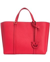 Pinko - Carrie Logo Charm Tote Bag - Lyst