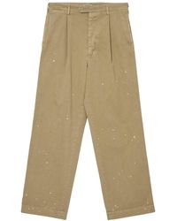AURALEE - Paint-Splatter Straight Leg Pants - Lyst