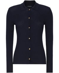 Max Mara - Collared Long-Sleeved Knit Sweater - Lyst
