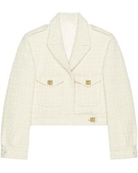Givenchy - 4G Plaque Tweed Cropped Jacket - Lyst