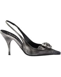 Prada - Bow Slingback Heeled Pumps - Lyst
