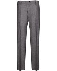 Lardini - Classic Wool Straight-Leg Pants - Lyst