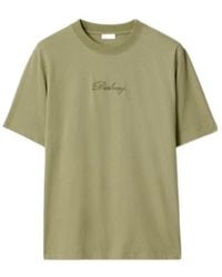 Burberry - Check Cursive Logo Cotton T-Shirt - Lyst