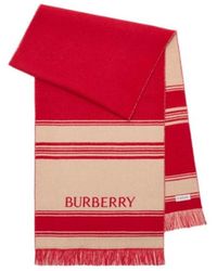 Burberry - Ekd Striped Wool Scarf - Lyst