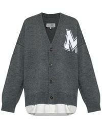 MM6 by Maison Margiela - Two-In-One Knit Cardigan - Lyst