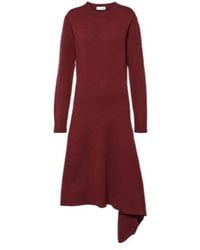 Jil Sander - Asymmetric Wool Midi Dress - Lyst
