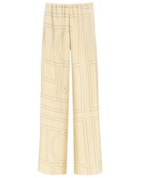 TOTEME - Totême Monogram Detailed Straight-Leg Pants - Lyst
