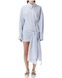The Attico - Long-Sleeved Shirt Dress - Lyst