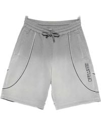 Off-White c/o Virgil Abloh - Logo-Print Piped Shorts - Lyst