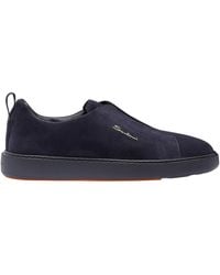 Santoni - Round-Toe Slip-On Sneakers - Lyst