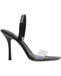 Alexander Wang - Logo Strass Heeled Sandals - Lyst