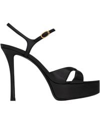 Saint Laurent - Debbie Platform Sandals 85 - Lyst
