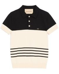 Valentino - Vlogo Signature Stripe Detailed Polo Shirt - Lyst