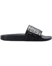 Givenchy - 4G Logo Embossed Slip-On Sandals - Lyst