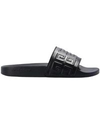 Givenchy - 4G Logo Embossed Slip-On Sandals - Lyst