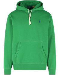 Polo Ralph Lauren - Logo Embroidered Drawstring Hoodie - Lyst