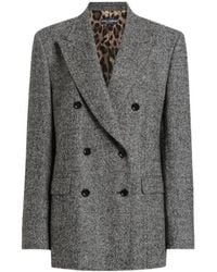 Dolce & Gabbana - Double-Breasted Long Sleeved Jacket - Lyst