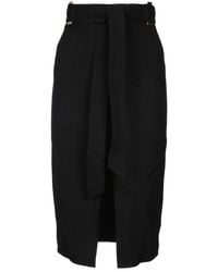 Elisabetta Franchi - Belted Pencil Skirt - Lyst