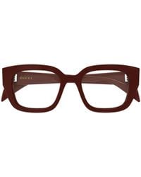 Gucci - Eyewear Square Frame Glasses - Lyst