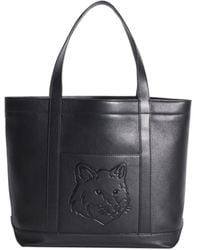 Maison Kitsuné - Maison Kitsuné Fox Head Medium Tote Bag - Lyst