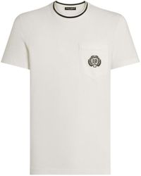 Dolce & Gabbana - Logo Embroidered Crewneck T-Shirt - Lyst