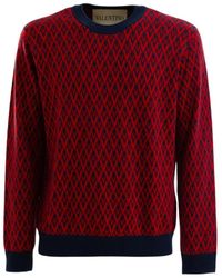 Valentino - Toute La V Jacquard Crewneck Jumper - Lyst