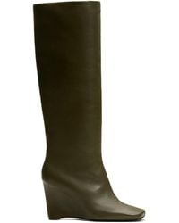 Ami Paris - Square Toe Wedge Knee-High Boots - Lyst