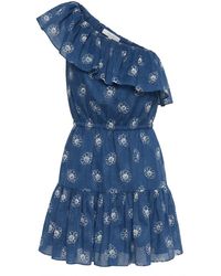Gucci - Daisy-Print One-Shoulder Dress - Lyst