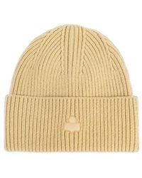 Isabel Marant - Logo Embroidered Knit Beanie - Lyst