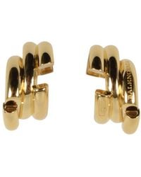 Balenciaga - Logo Engraved Earrings - Lyst