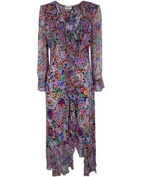 RIXO London - Long Sleeve Floral Dress - Lyst