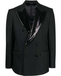 Dolce & Gabbana - Sequin Detailed Double-Breasted Blazer - Lyst