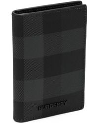 Burberry - Check-Printed Logo Plaque Bifold Card Holder - Lyst