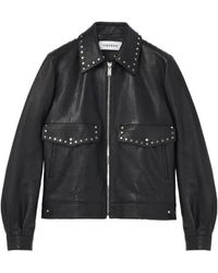 McQueen - Studded Leather Aviator Jacket - Lyst